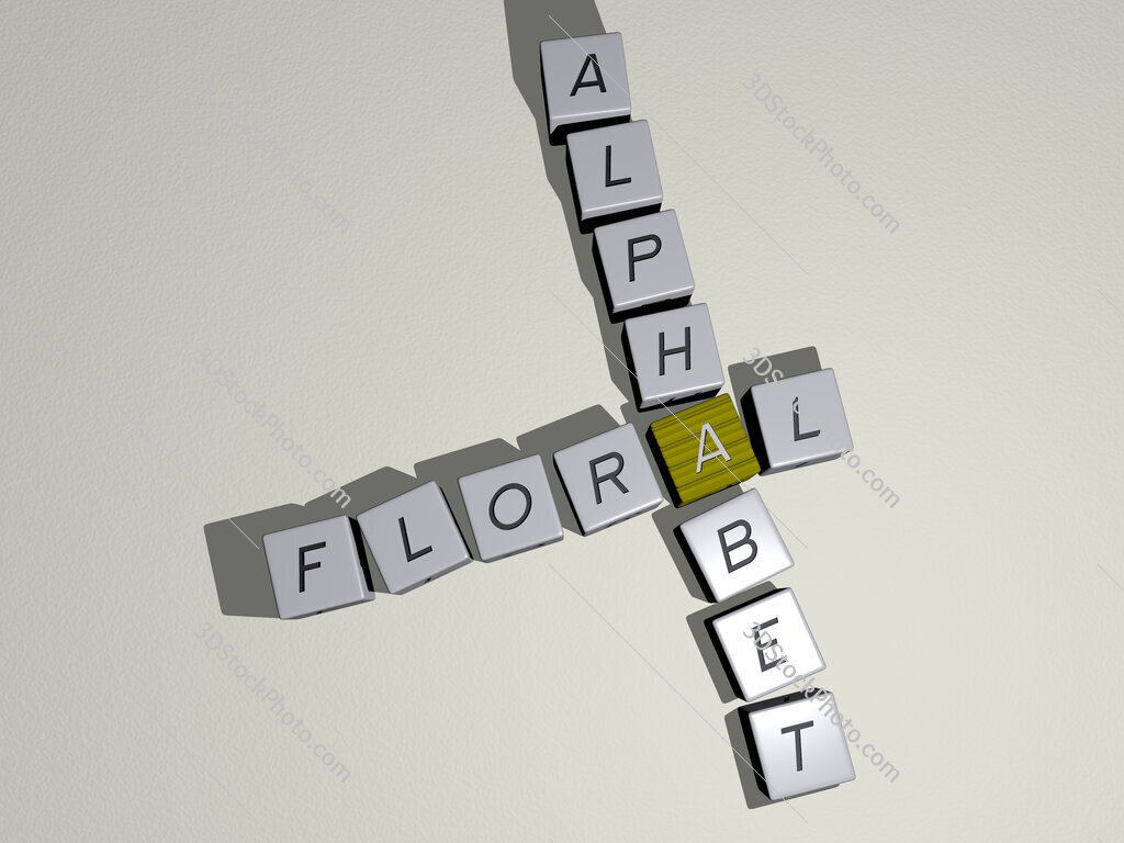 floral alphabet crossword by cubic dice letters