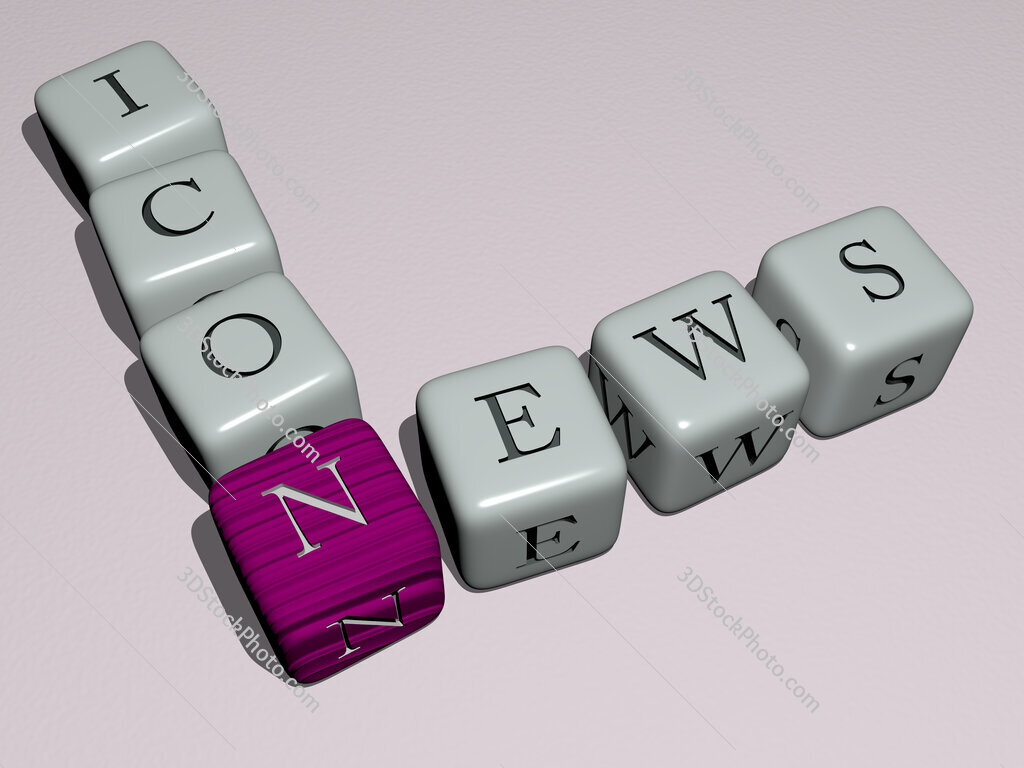 news icon crossword by cubic dice letters