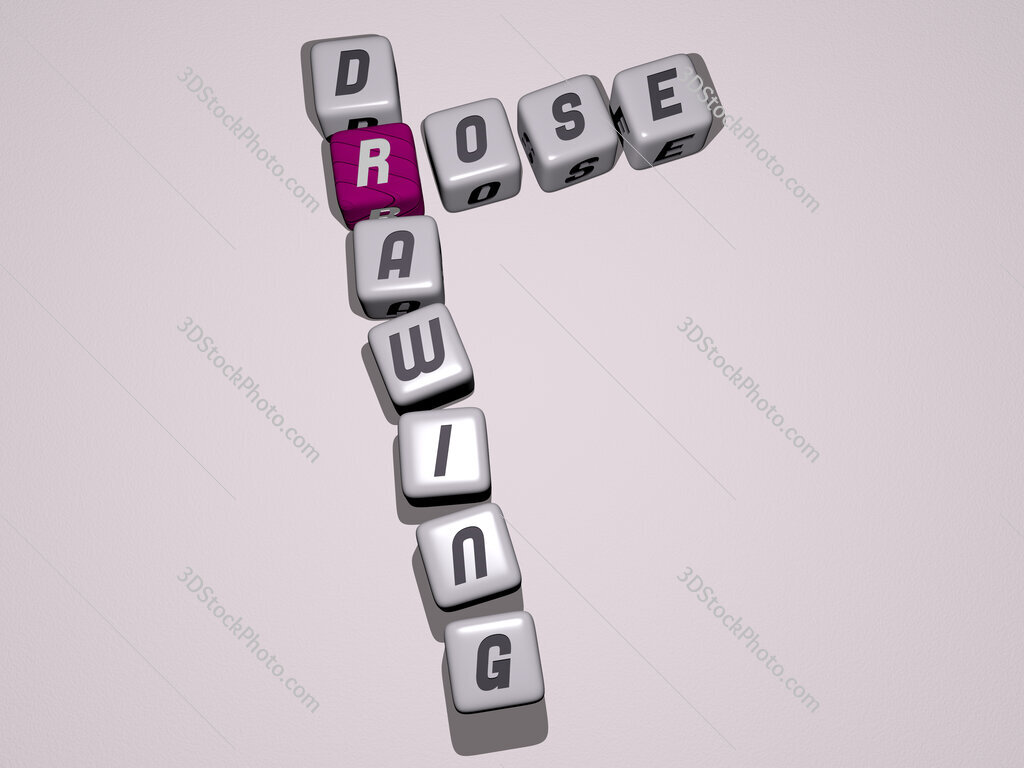 rose drawing crossword by cubic dice letters