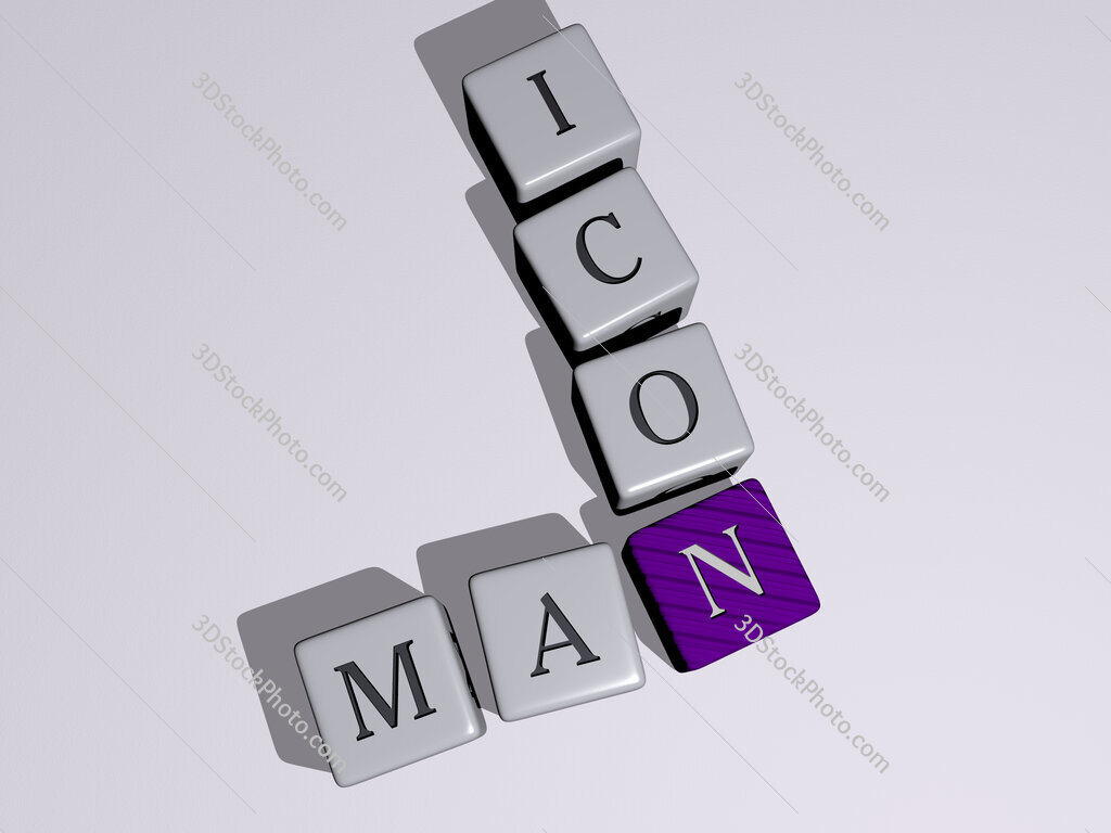 man icon crossword by cubic dice letters