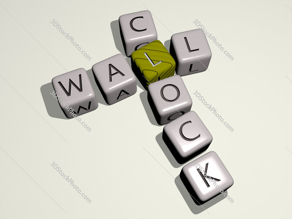 wall clock crossword by cubic dice letters