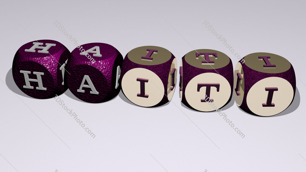 haiti text by dancing dice letters