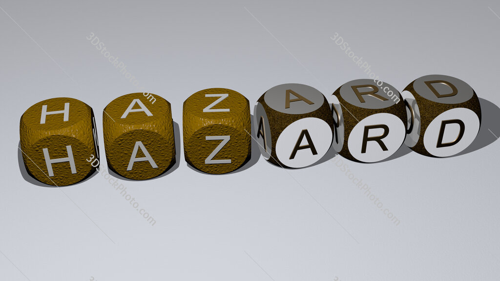 hazard text by dancing dice letters
