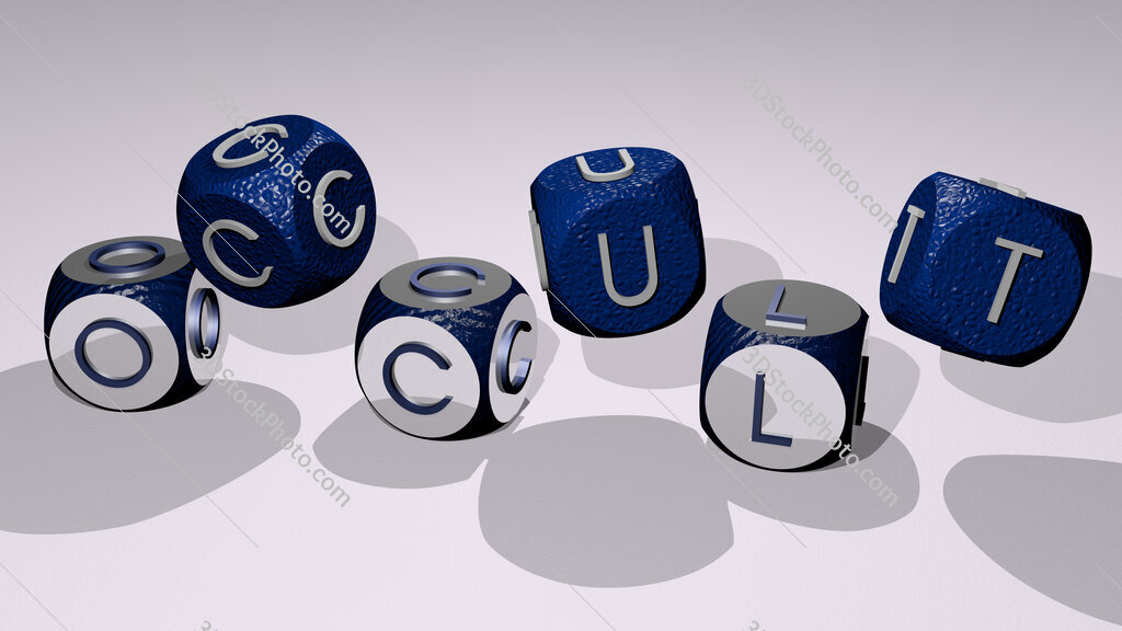 occult text by dancing dice letters