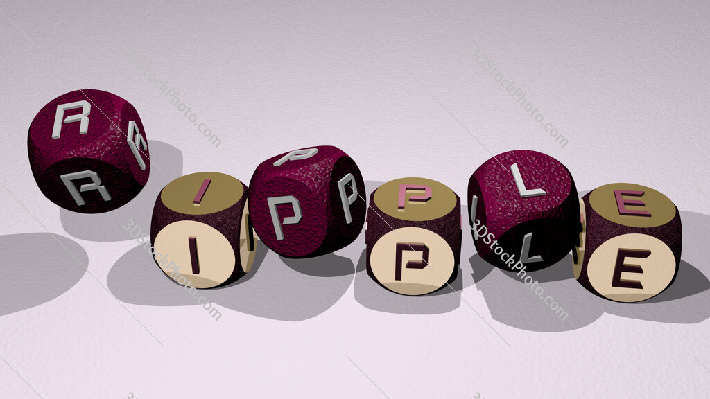 ripple text by dancing dice letters