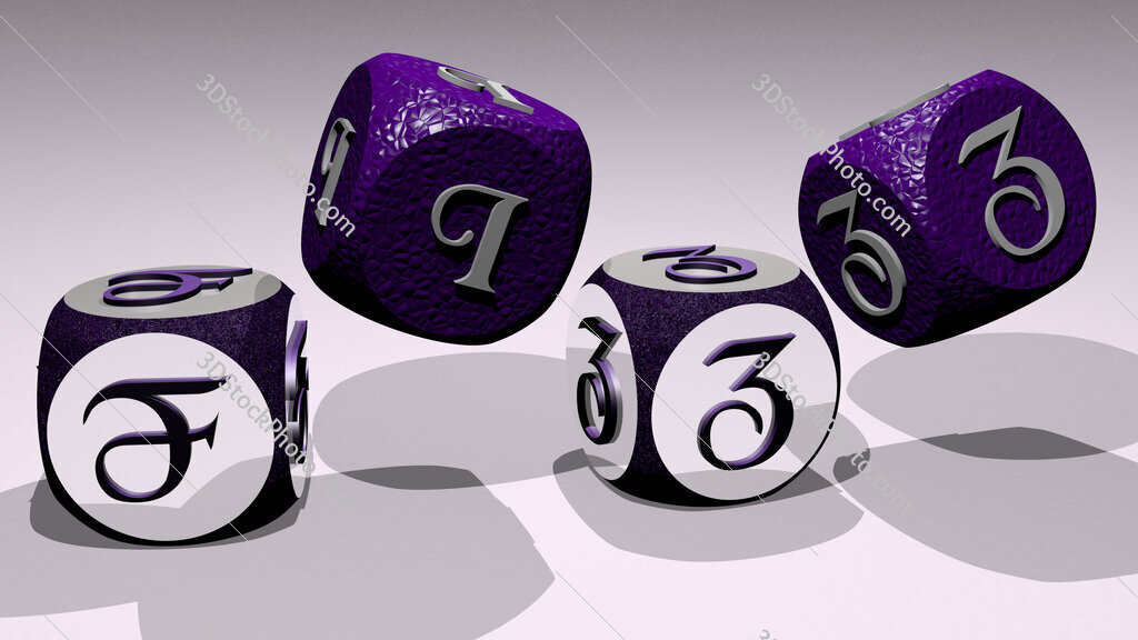 fizz text by dancing dice letters