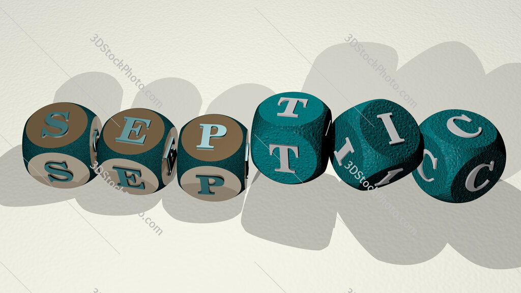 septic text by dancing dice letters