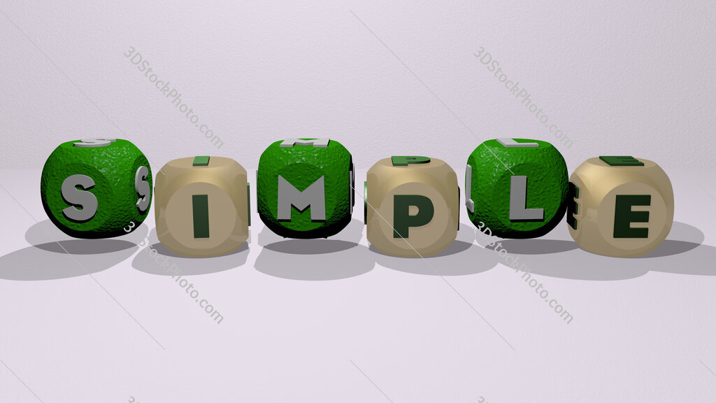 simple dancing cubic letters