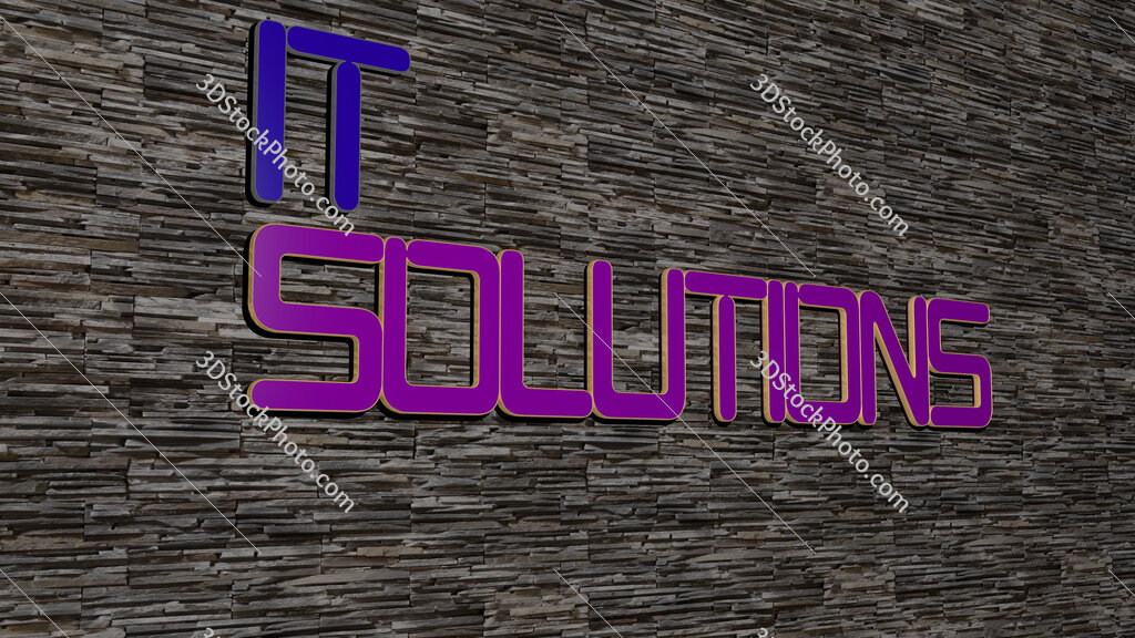 it solutions text on textured wall