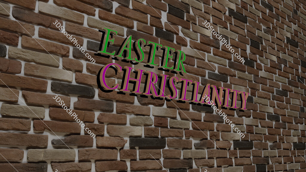 easter christianity text on textured wall