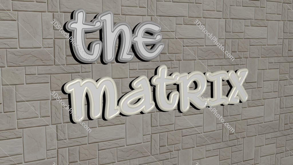 the matrix text on textured wall
