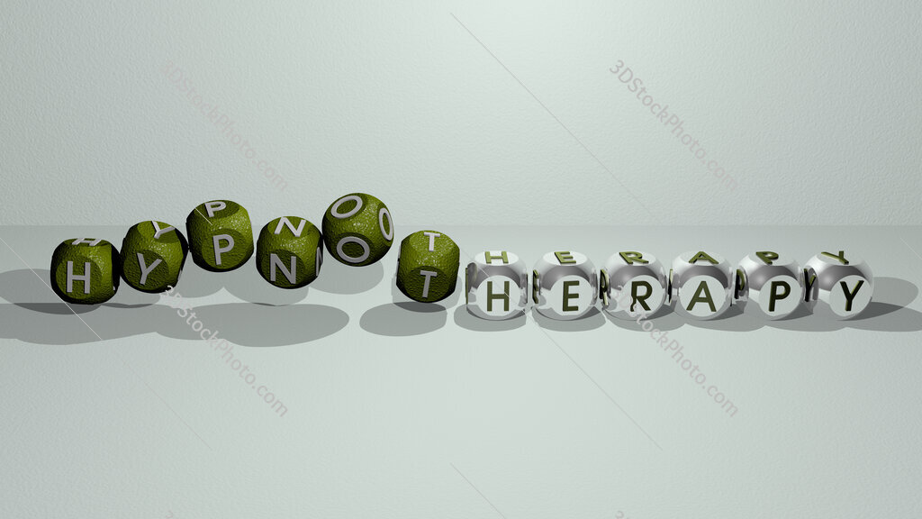 hypnotherapy dancing cubic letters