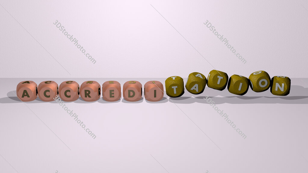 accreditation dancing cubic letters