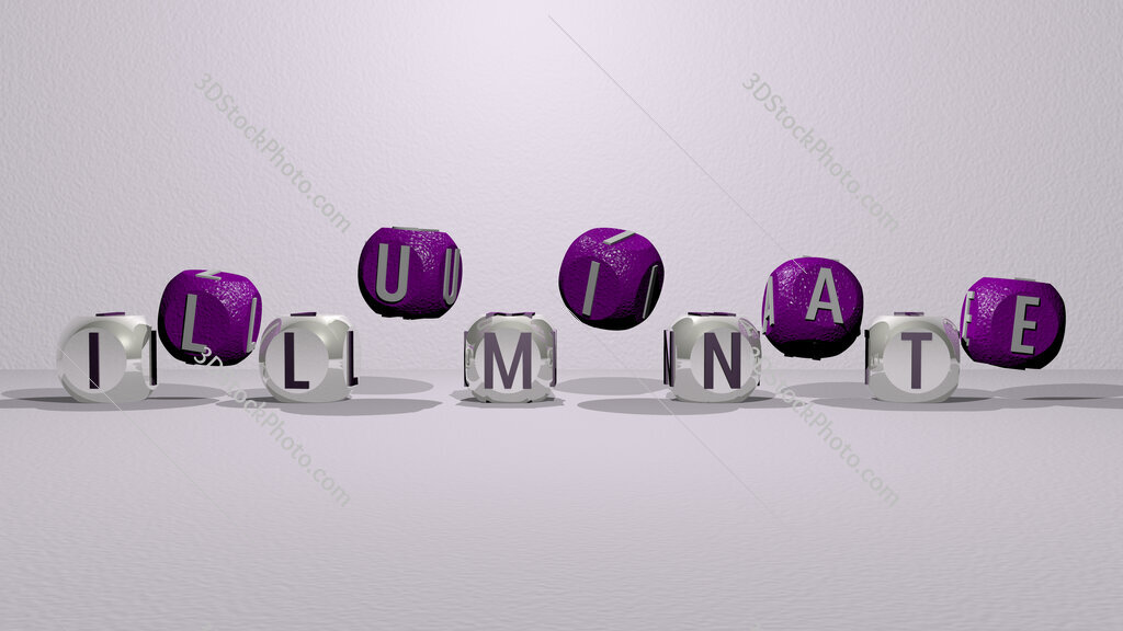 illuminate dancing cubic letters
