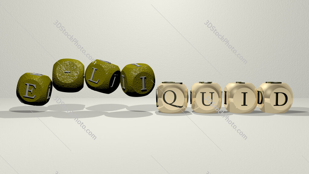 e-liquid dancing cubic letters