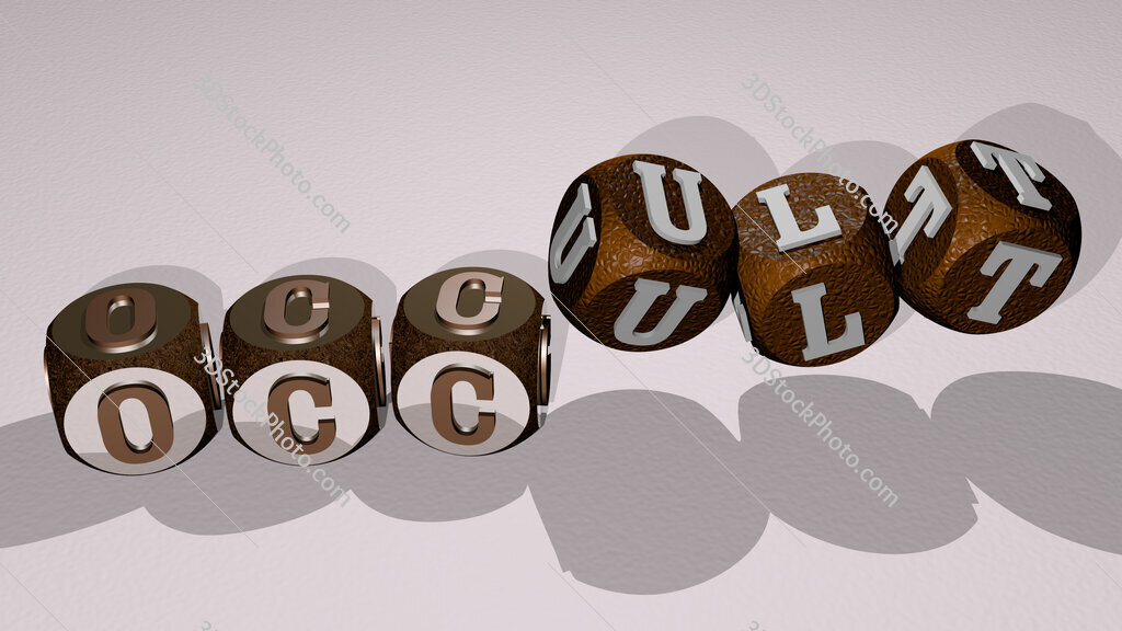 occult text by dancing dice letters