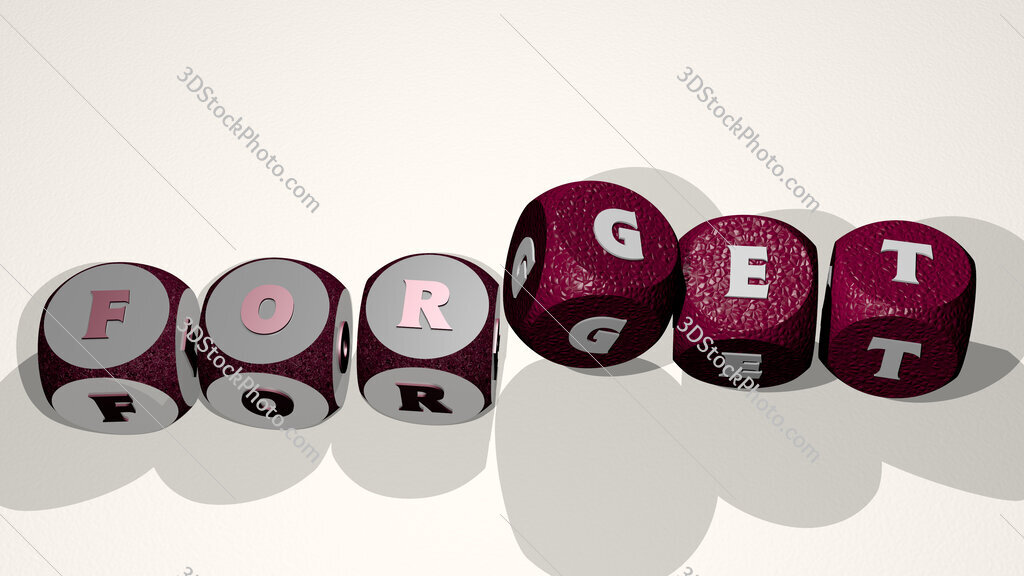 forget text by dancing dice letters
