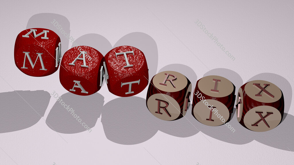 matrix text by dancing dice letters