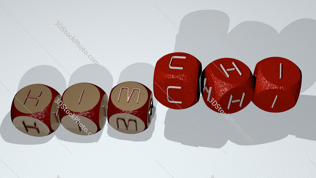 kimchi text by dancing dice letters
