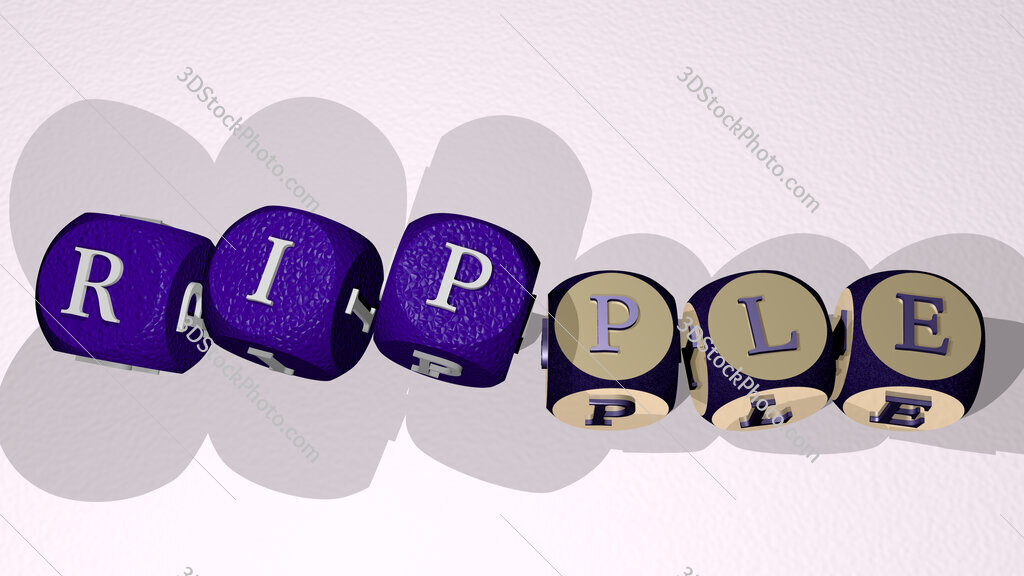 ripple text by dancing dice letters