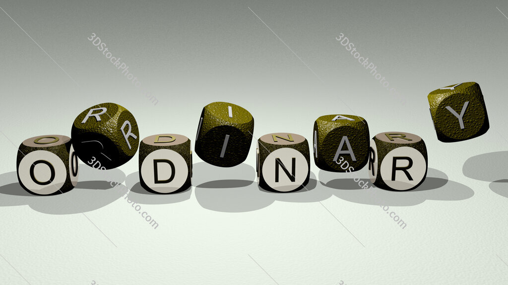 ordinary text by dancing dice letters