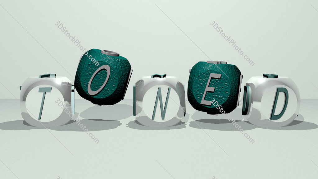 toned dancing cubic letters
