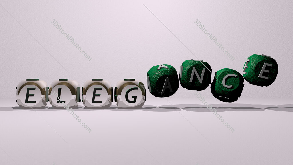 elegance dancing cubic letters