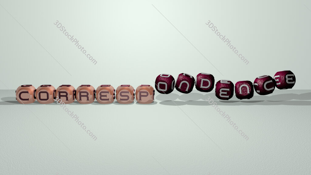 correspondence dancing cubic letters