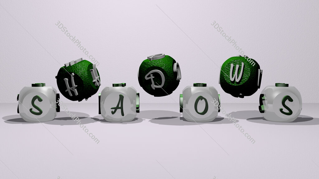 shadows dancing cubic letters