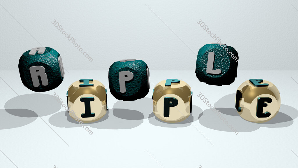 ripple dancing cubic letters