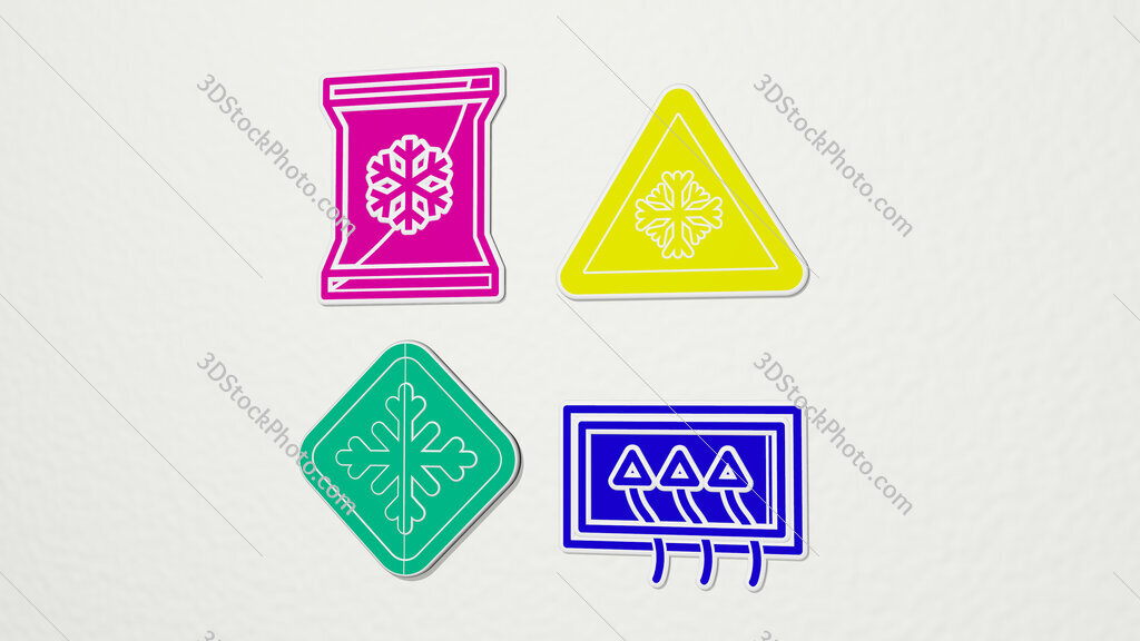 frost colorful set of icons