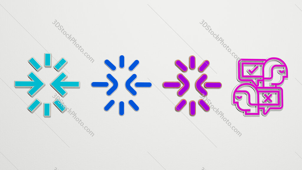 conflict 4 icons set