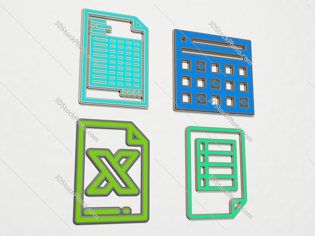 excel 4 icons set