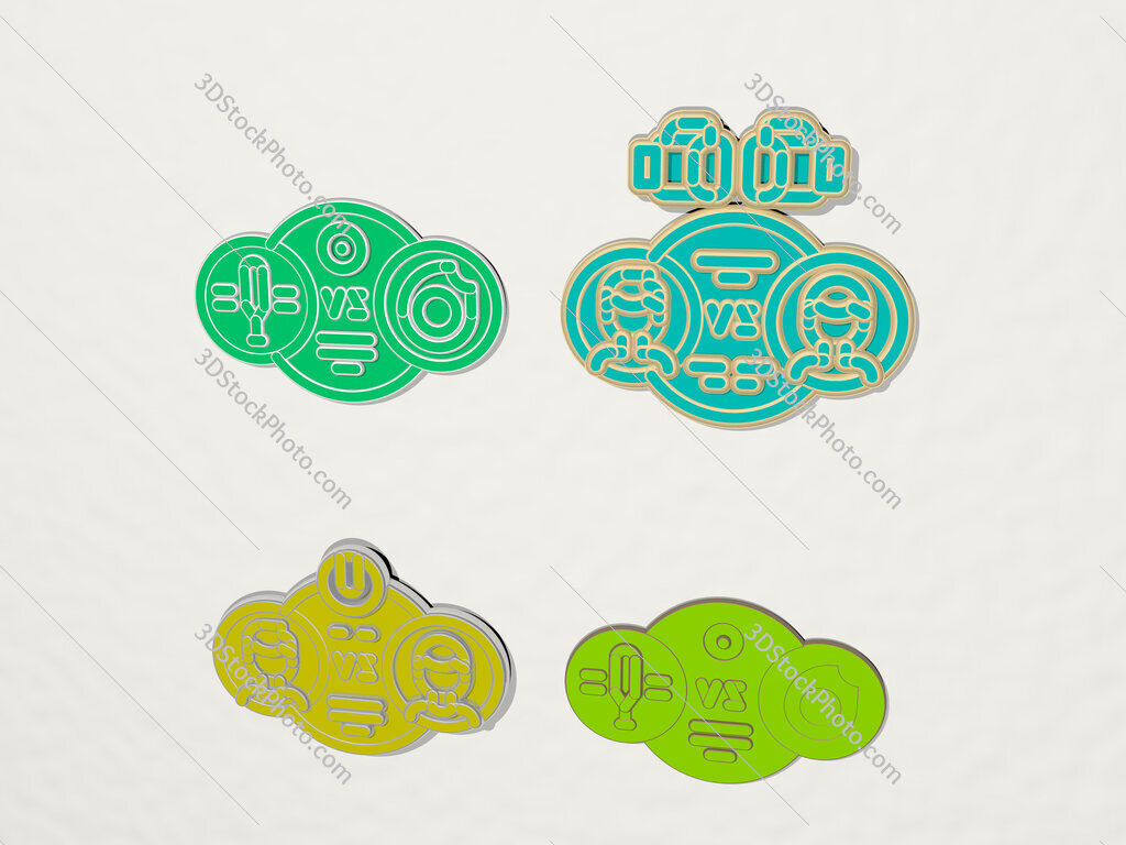 versus 4 icons set