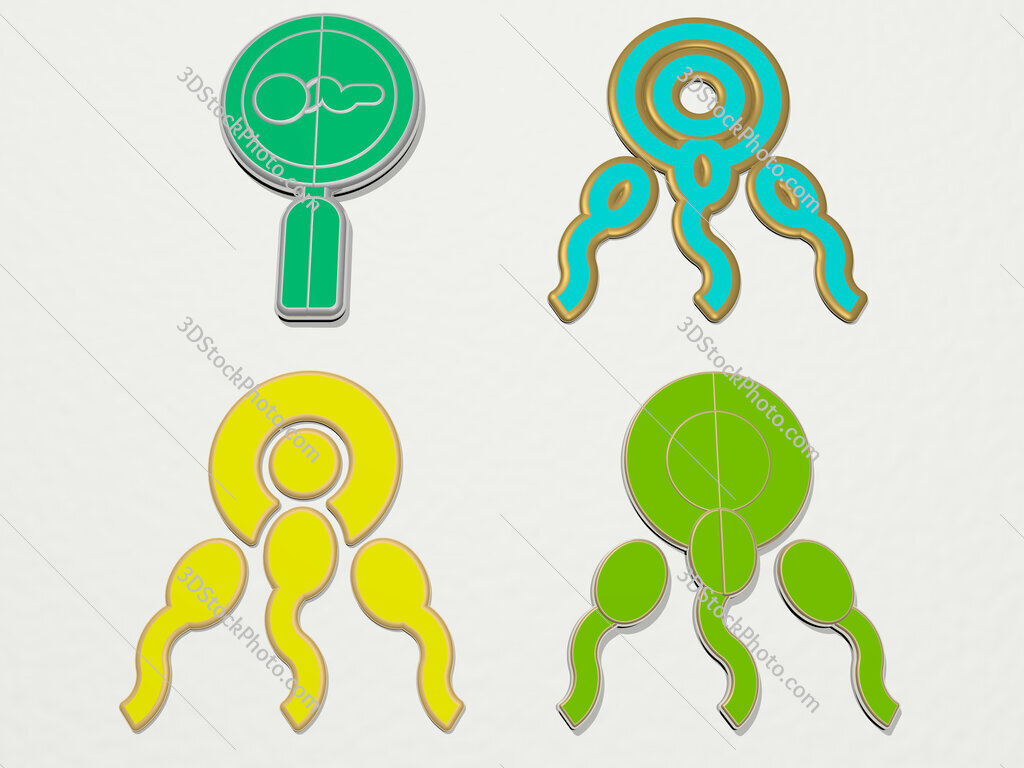 reproductive 4 icons set
