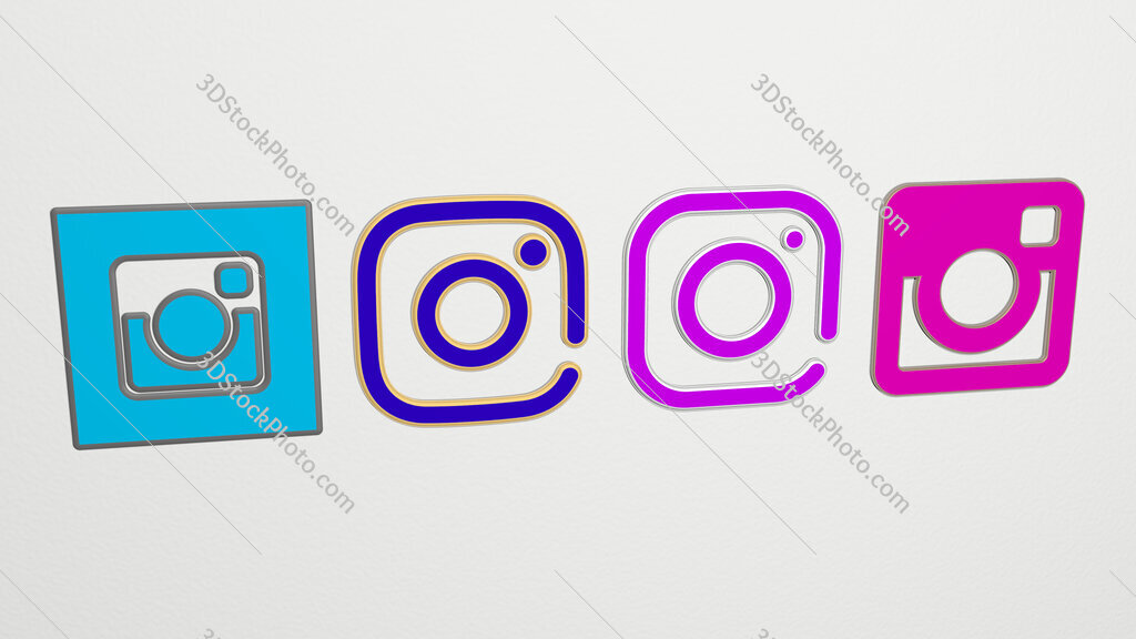 instagram 4 icons set