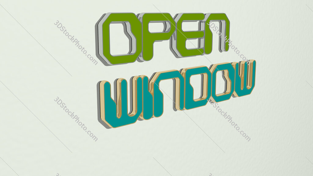 open window text on the wall