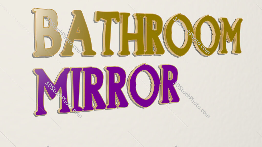 bathroom mirror text on the wall