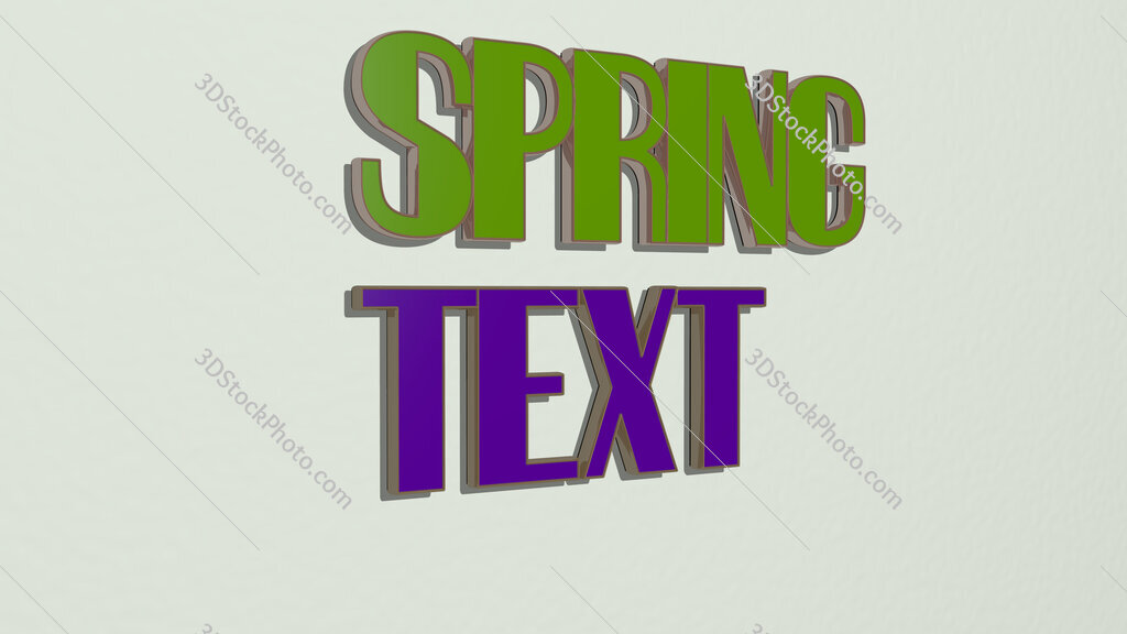 spring text text on the wall