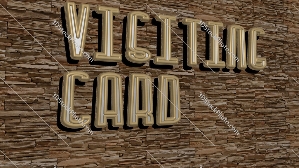 visiting card text on textured wall