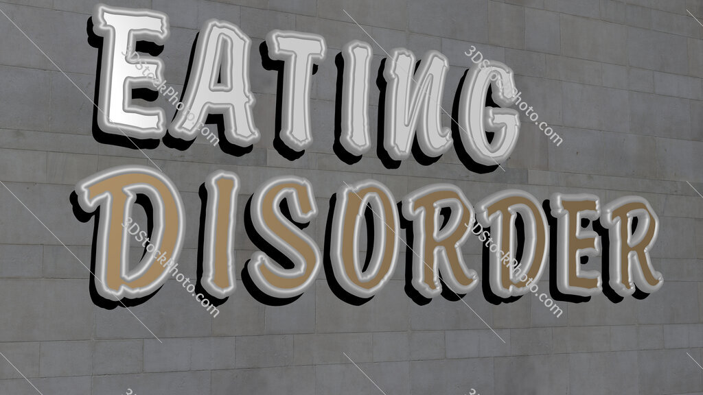 eating disorder text on textured wall