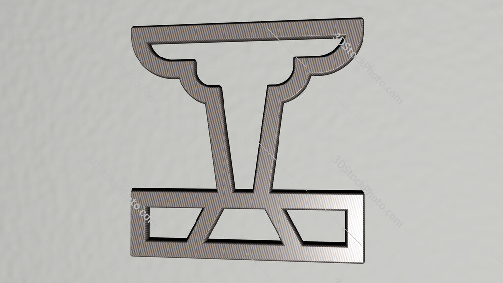 tornado 3D icon on the wall