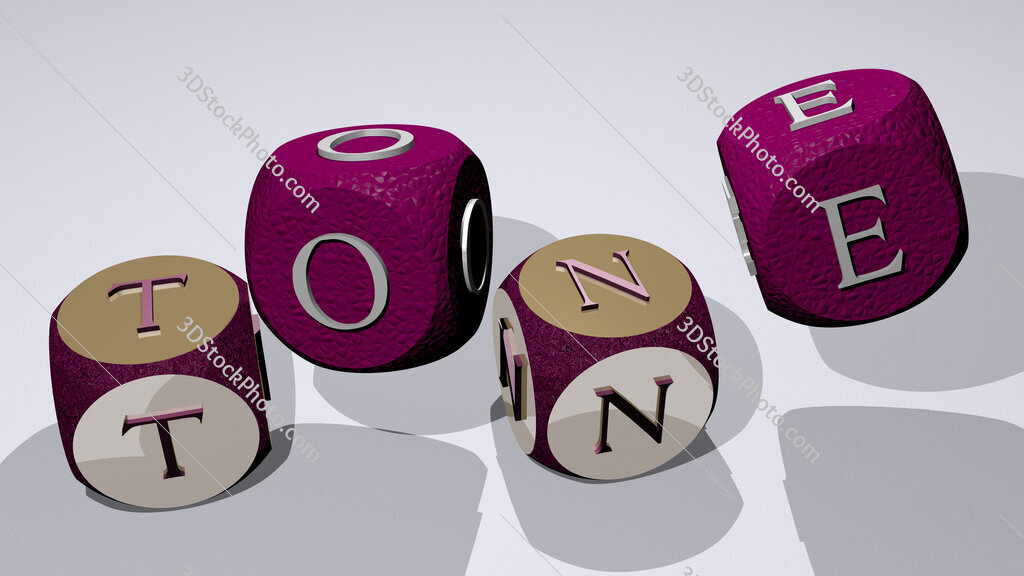tone text by dancing dice letters