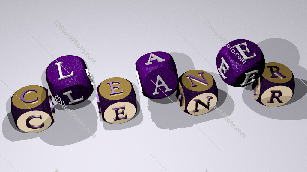 cleaner text by dancing dice letters