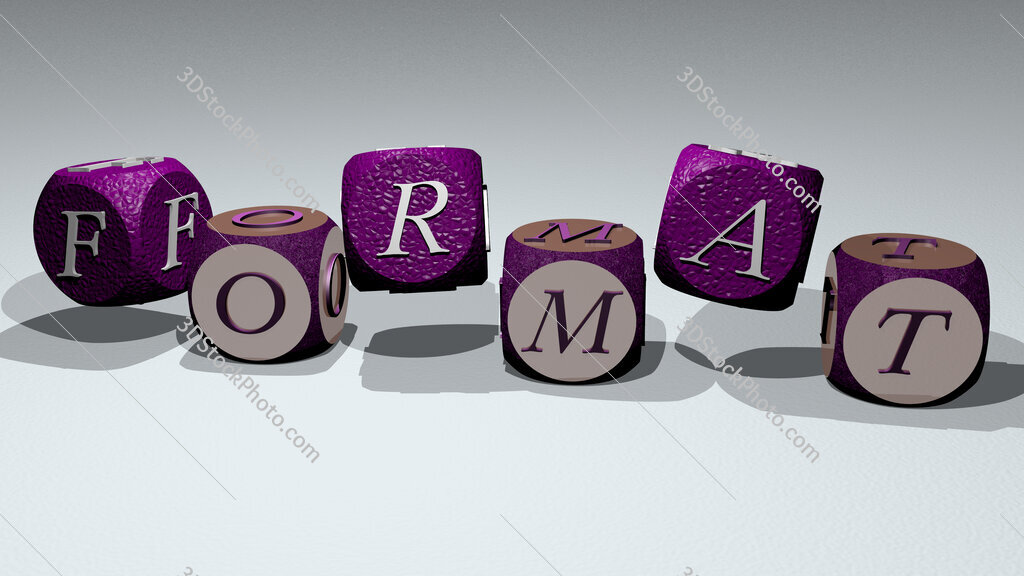 format text by dancing dice letters