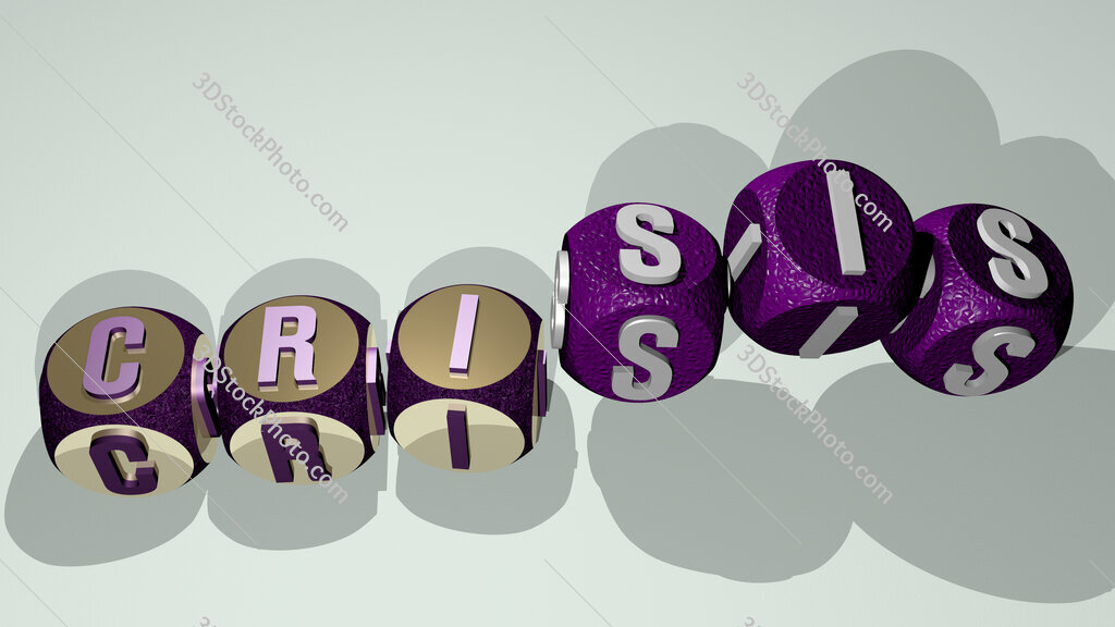 crisis text by dancing dice letters