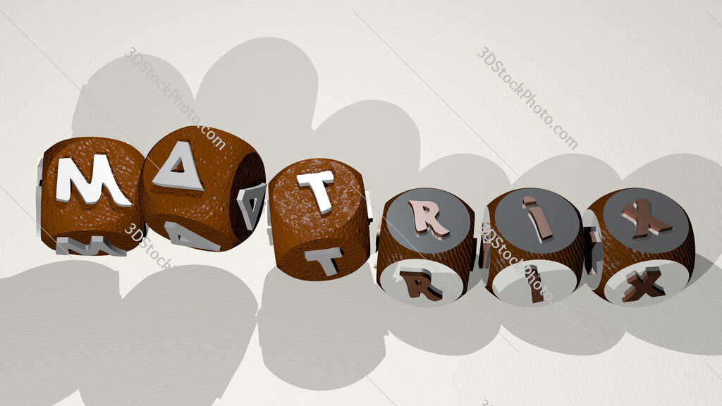 matrix text by dancing dice letters