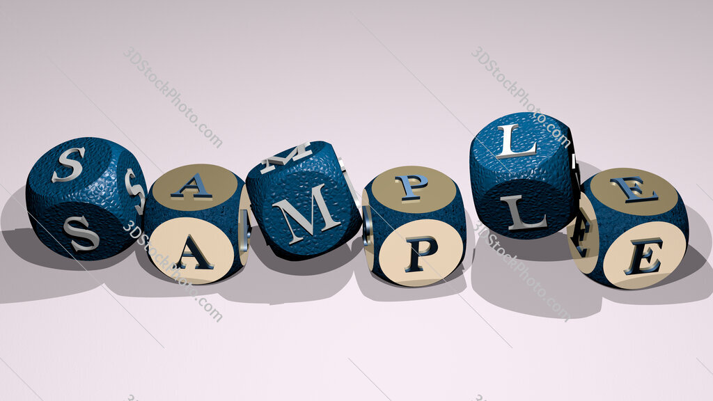 sample text by dancing dice letters