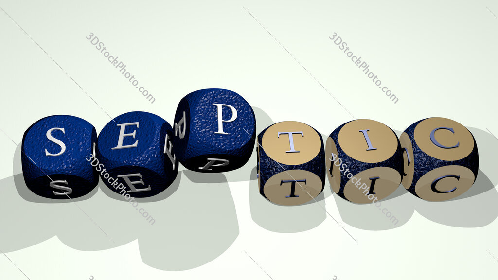 septic text by dancing dice letters