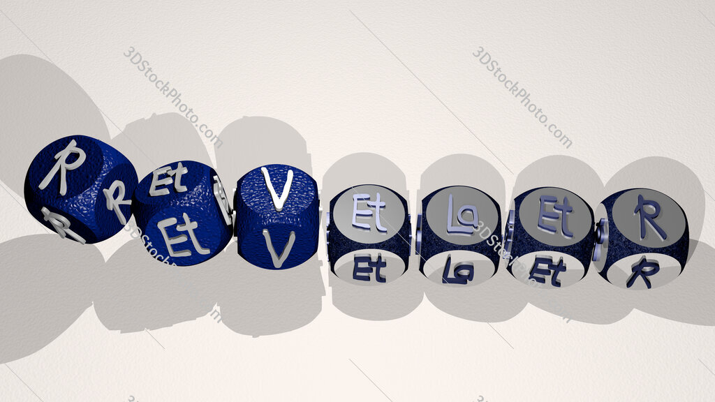 reveler text by dancing dice letters